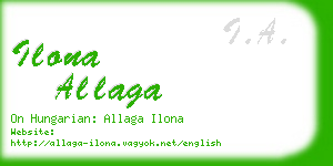 ilona allaga business card